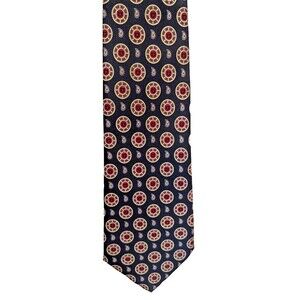 Vintage Rene‎ Chagal tie Classic Prep School Navy and Red Business Career